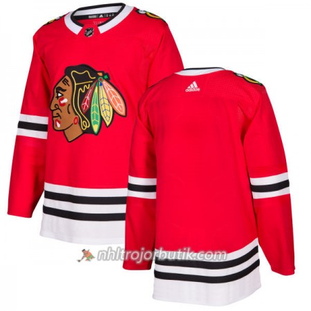 Män Ishockey Chicago Blackhawks Tröja Blank Adidas 2017-2018 Röd Authentic